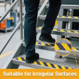 LifeGrip Non-Slip Tape, Aluminum-Backed, Conformable Safety Grip Anti-Slip Tape (2" X 15', Yellow/Black)