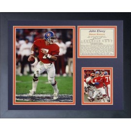 Legends Never Die John Elway Framed Photo Collage, Orange, 11x14-Inch, (11547U)