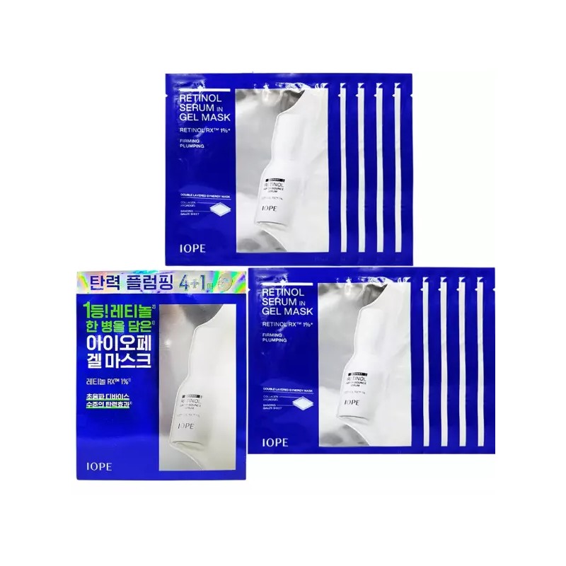 IOPE 아이오페 레티놀 세럼 인 겔 마스크 30g 4매+증 정