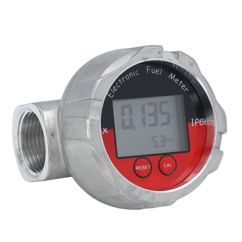 1 Inch Flow Meter LCD Display Digital Turbine Flow Gauge