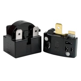 PTC Refrigerator Starter Compressor Relay 22 Ohm 4 Pin and 1/2HP Refrigerator Overload Protector Replacement for Refrigerator Freezer Dehumidier Compressor