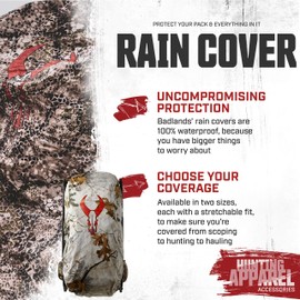 Badlands Rain Cover for Hunting Packs, Snow, Large