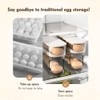 Rolling Egg Dispenser For Refrigerator, Egg Holder Space Saving Egg