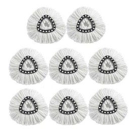 8 Rotating mop Replacement Heads, mop Refills Compatible with for O-Cedar mop Replacement Heads, 100% Microfiber mop Refills, deep Cleaning, Machine Washable and Easy to Replace.