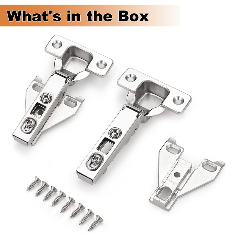 Probrico Soft Opening Kitchen Cabinet Hinges 10 Pair (20 Pack),