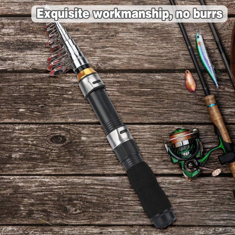 AIMALL Telescopic Pocket Fishing Rod 92.5in & 67.7in Mini Ultra