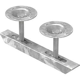Double Clamp with Plate for Grate Height 30 mm | MW 30/30 mm | Made of St37, Hot-Dip Galvanised