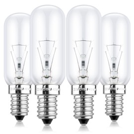 BROTOU [4 Pack Dimmable T25 40W Cooker Hood Bulb, E14 SES 220V-240V 380LM 2700K Warm White Incandescent Bulbs for Extractor Fan, Sewing Machine, Refrigerator, Desk Lamp