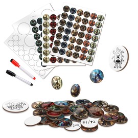 CZYY RPG Dry Erase Token Set - 192 PCS | Reusable Blank Tokens, Creature Tokens, 5E Class Characters with Maker Pens | Ideal for D&D, Pathfinder, TTRPGs, MTG & Board Game