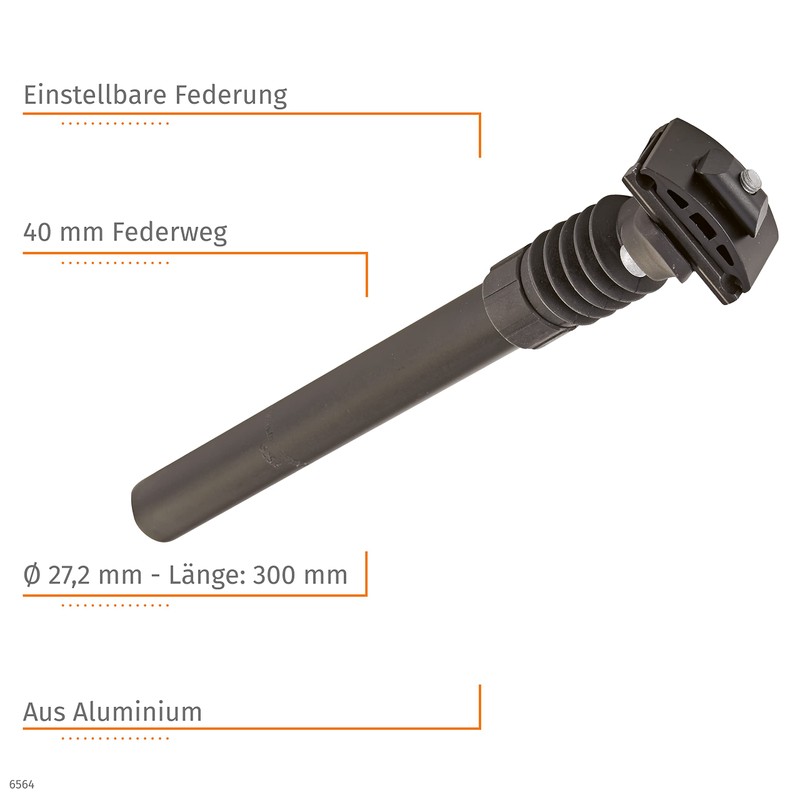 Prophete Patent Spring Seat Post | Aluminium | Length 300
