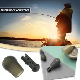 The Lord of the Tools 20pcs Quick Change Beads Fishing Tackle Beads Fishing Line Holder Fishing Connector Snap Accessories for Euro-Style Carp Fishing, Green