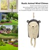 Rustic Hanging Animal Wind Chimes Resin Hand Made Natural Garden