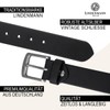 LINDENMANN Genuine Full Leather Belt Men's Jeans Belt Men's Leather