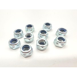 20 Pack of M6 Nyloc Nuts - Self locking with nylon inserts (Nylon Nuts) (M6)