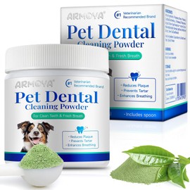 Dog Dental Powder,Pet Dental Powder,Teeth Cleaning Powder for Dogs,Dental Powder for Dogs,Plaque & Bad Breath Off Powder Dog, Dental Care Supplies for Small, Medium, Large Dogs 100g