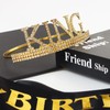 Heliltd Gold Birthday King Crown and Birthday King Ribbon Birthday