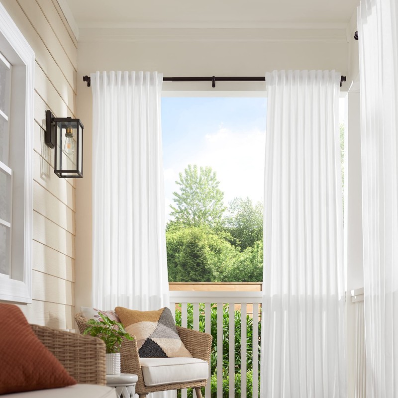MODE Outdoor Collection 1 1/8" Diameter Curtain Rod Set with