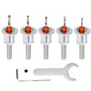 Mesee 5 Pieces Countersink Drill Bits with Depth Stop, 8mm