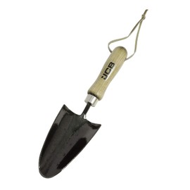 JCB Heritage High-Carbon Steel Forged Hand Trowel, 80 x 170 mm Steel Blade, Ash Wood Handle - Versatile Garden Tool - for Professionals and Home Gardeners.