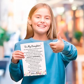 Daughter Gifts from Mom Daughter Gifts for Christmas Stocking Stuffers for Teen Girls Daughter Birthday Cards from Mom Unique Daughter in Law Gifts Valentines Gifts for Her Graduation Gift