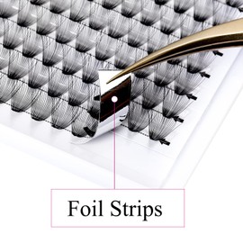 Russian Volume Lashes 20D 0.07mm D Curl 11mm Middle Stem Volume Eyelash Extensions Premade Fans Eyelash Extensions(20D-0.07-D,11mm)