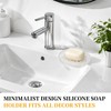 3 Pcs Silicone Soap Dish Self Draining Soap Holder with
