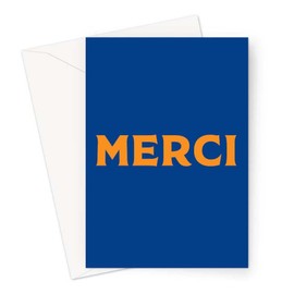 LEMON LOCO Merci Greeting Card | Funny Thank You Card For Friends and Family, French Thank You, Appreciation, Thanks, Gratitude (Merci Card)