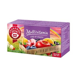 Teekanne World of Fruits Multivitamin Fruit Flavoured All Natural Tea Infusion with 10 Vitamins Immune System Support 20 Teabags