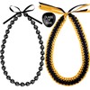 2 Pieces Class 0f 2025 Kukui Nuts Lei Necklace Graduation