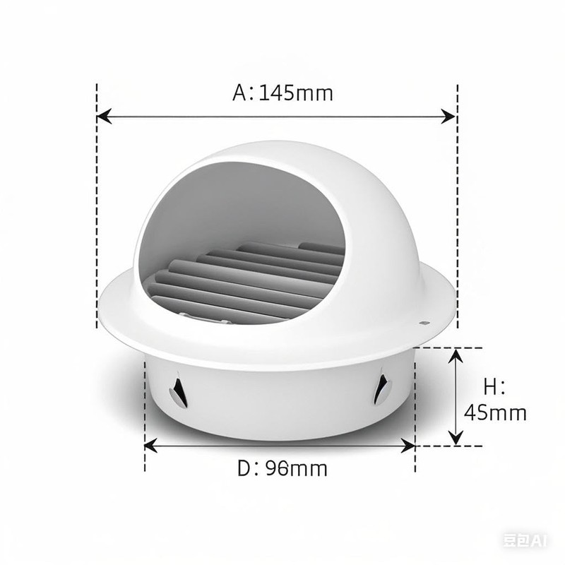 4" Vent Round Cover, Stainless Steel Wall Round Vent Hole
