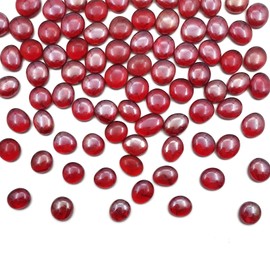 YGFRSTO Flat Glass Marbles 1 Pound Vase Filler Fire Pit Glass Pebbles for Indoor Plants, Aquarium Fish Tank Decorations, Home Decor, Fire Pit, Landscaping, Arts Crafts (Ruby)