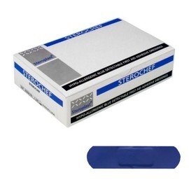 Sterochef - Blue Detectable Dressings - 7.5cm x 2cm (x100)