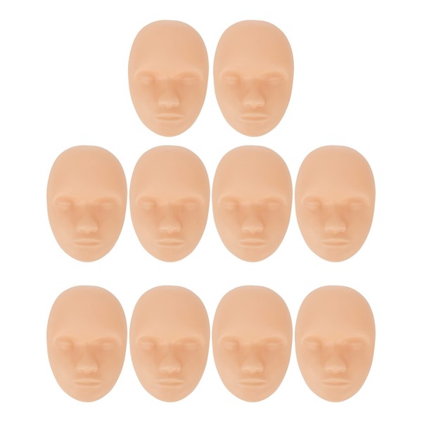 Tattoo Practice Skin Head, 10 Pieces Face Tattoo Training Skin
