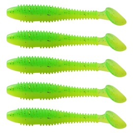MAFIMOEA50/40/30Pcs Paddle Tail Swim Baits Lures Fishing Soft Plastic Lure Kit for Bass Trout Walleye Crappie 5.5cm 6.5cm 7.5cm