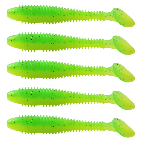 MAFIMOEA50/40/30Pcs Paddle Tail Swim Baits Lures Fishing Soft Plastic Lure