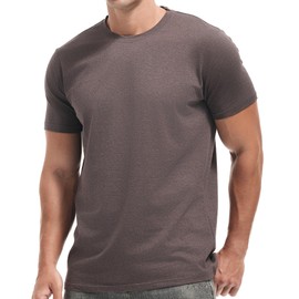 VEIISAR Crew Neck Tees Premium Men's T-Shirts - Soft and Fit Mens T-Shirt - Casual Stylish Tee for Men Brown 3XL