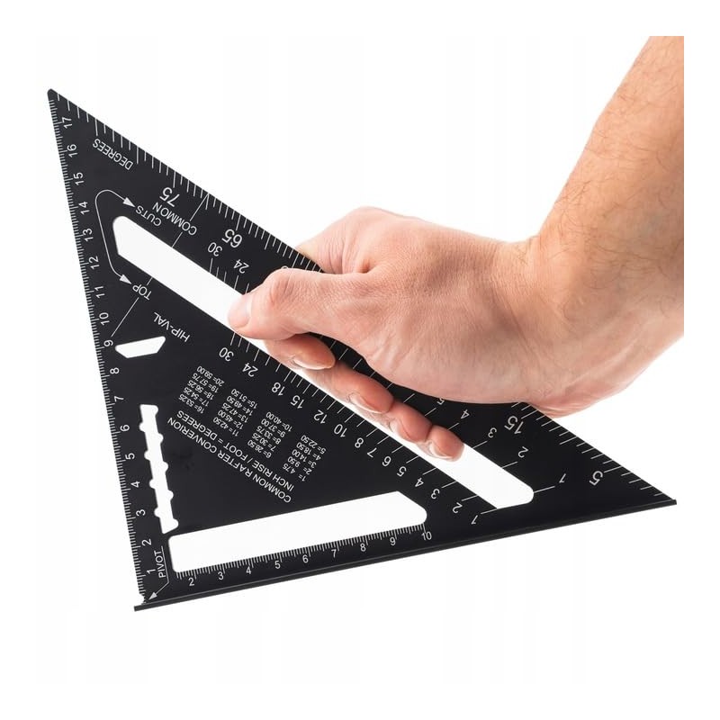 DELPHI Carpenter's Square 180 mm Professional 90° Angle Thickened Triangle