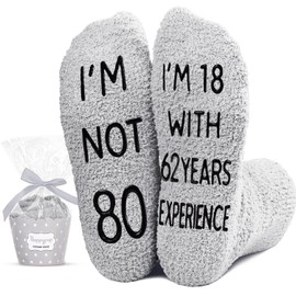 HAPPYPOP 80th Birthday Gift Ideas for Men - Socks for 80 Year Old Birthday, Gifts For Old Men in their 80s