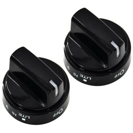 ZNTVW WB03X24759 Range Surface Burner Knob Gas Control Assembly Black Compatible with GE Stove Knob Replace 4454960, AP6030811, PS11762250, EAP11762250 (2PCS)