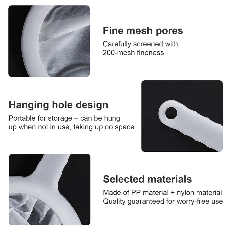 Ultra Fine Mesh Sieve and Strainer - TRACOMPAN 2-Pack 200-Micron