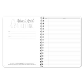 BookFactory Ghost Grid Dot Journal/Large Bullet Notebook 120 Pages 8.5" x 11" Wire-O (JOU-120-7CW-A(DotJournalNG))