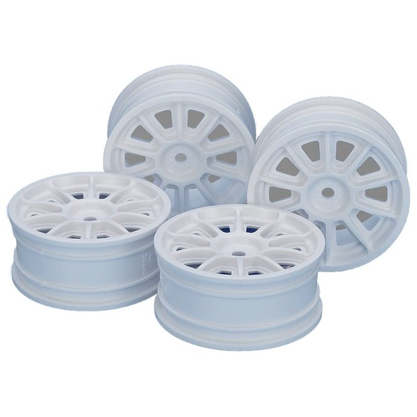 Tamiya Hop-Up Options No.2067 OP.2067 TH10 Spoke Wheels, 4 White, 0.9 inch (24 mm) Wide, Offset 0 22067