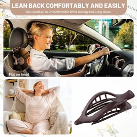 Flat Hair Claw Clips for Women - 6Pcs Lay Down Claw Clips French Concord Hair Claw (Polished(Neutral colors))