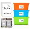 160 Pcs Removable Labels for Storage Bins - 6 X