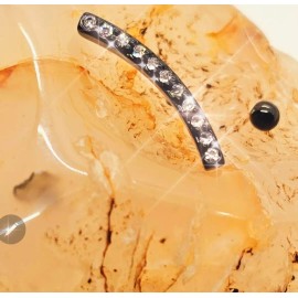 Unbranded BLK Metal Rhinestone Curve Helix EAR Jewelry for One NWB