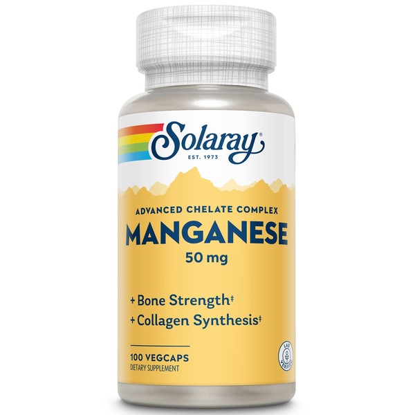 Solaray Manganese Supplement, 50 mg | 100 Count
