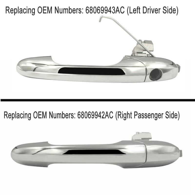 Fiat 500 Door Handle, Left-Hand Drive Side Exterior Outer Door