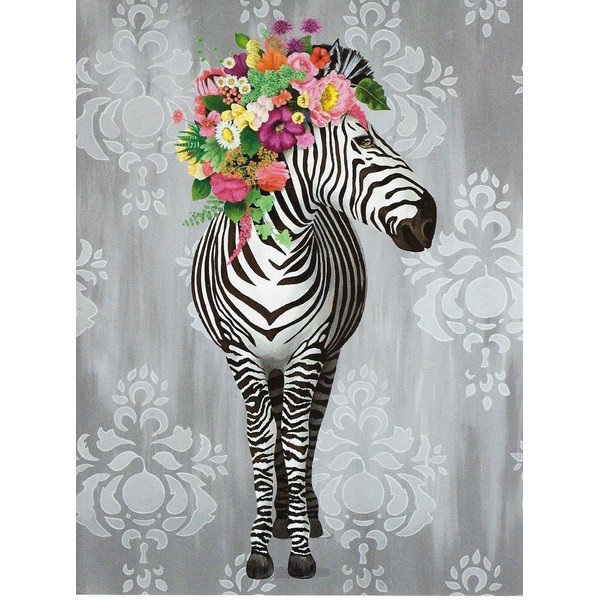 Leanin' Tree Birthday Card - Zebra Bouquet- Heather Gauthier