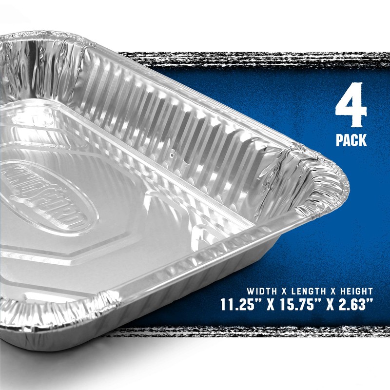 Kingsford Heavy Duty Large Aluminum Pans - Disposable Aluminum Pans