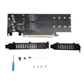 Quad M.2 NVMe to PCIe 4.0 X16 Adapter 4 Port High Speed 4x32Gbps M Key SSD Soft RAID Card PCIE 4.0 X16 Adapter for Computer PC